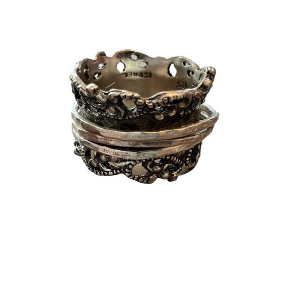PZ 925 Sterling Silver Spinner Ring Size 5 - Picture 1 of 7